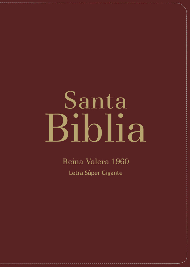 BIBLIA RVR 1960 LETRA SUPER GIGANTE SIMIL PIEL BORGONA