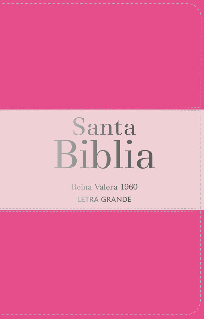 BIBLIA RVR 1960 LETRA GRANDE TAMANO MANUAL TRICOLOR FUCSIA PALO ROSA FUCSIA CON CIERRE CON INDICE