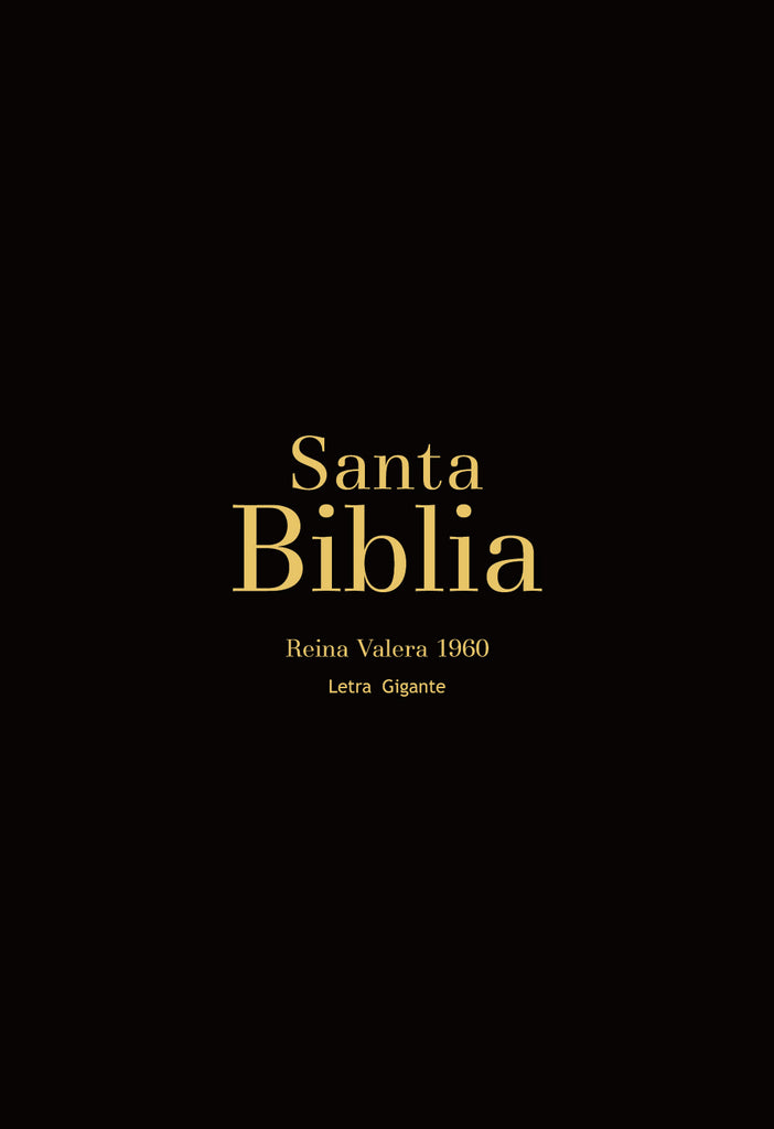 BIBLIA RVR 1960 LETRA GIGANTE 14 PUNTOS SIMIL PIEL NEGRO CON CIERRE E INDICE