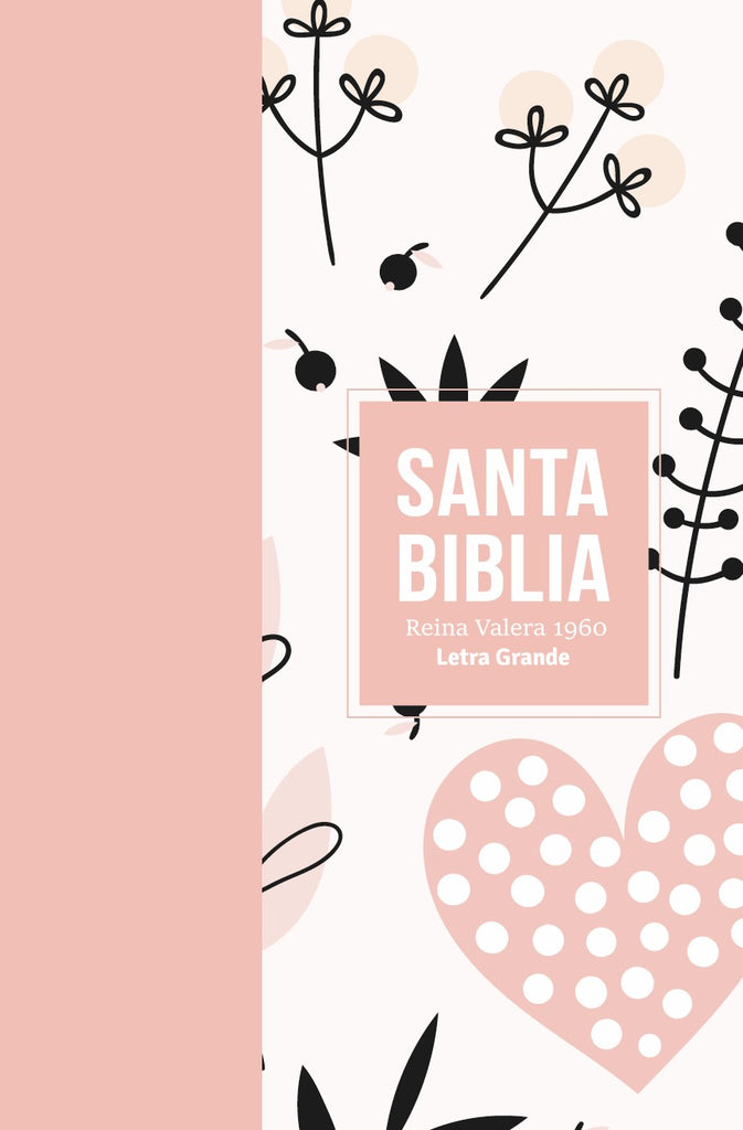 BIBLIA RVR 1960 LETRA GRANDE TAMANO MANUAL SIMIL PIEL ROSADO