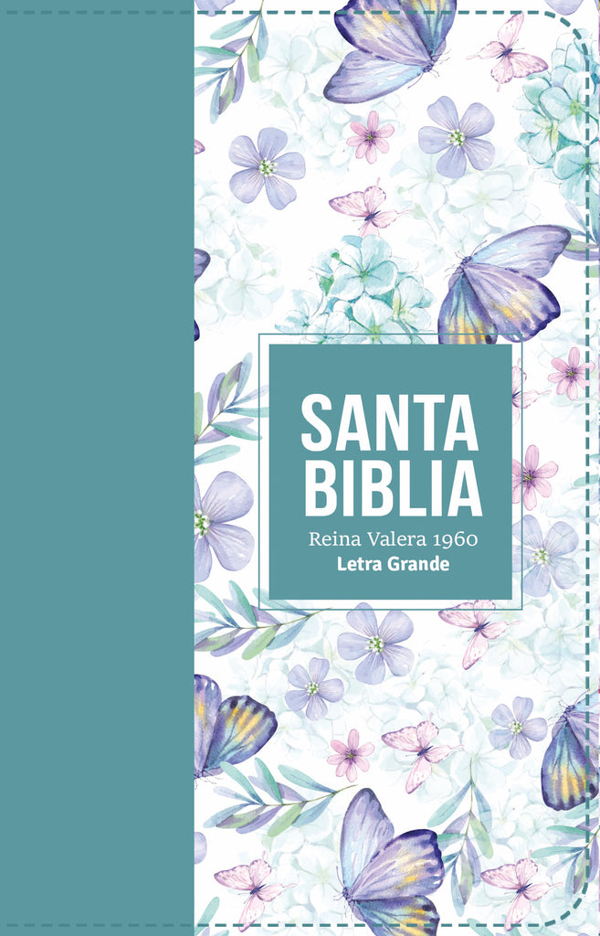 BIBLIA RVR 1960 LETRA GRANDE TAMANO MANUAL SIMIL PIEL BOTTICELI AZUL