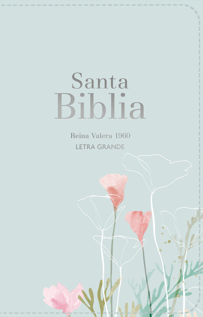 BIBLIA RVR 1960 LETRA GRANDE TAMANO MANUAL SIMIL PIEL MENTA FRESCA