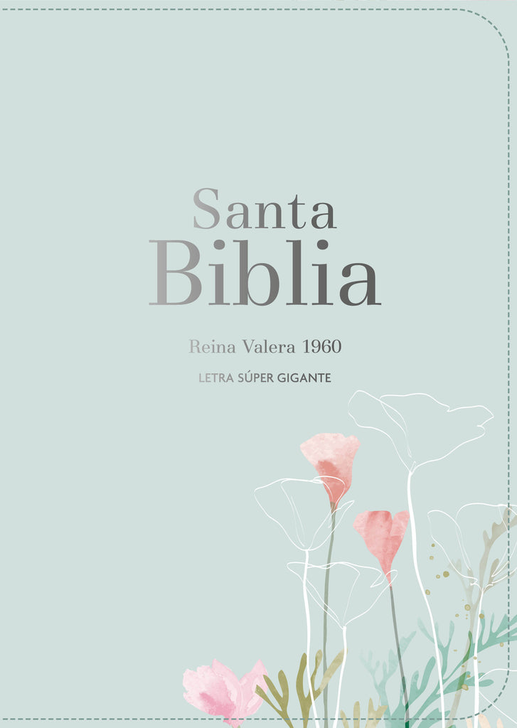 BIBLIA RVR 1960 LETRA SUPER GIGANTE SIMIL PIEL MENTA FRESCA
