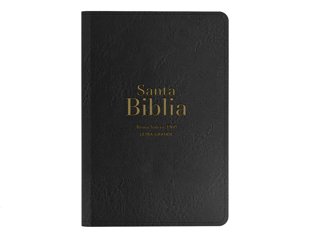BIBLIA RVR 1960 LETRA GRANDE TAMANO MANUAL SIMIL PIEL NEGRO