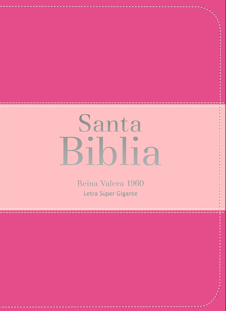 BIBLIA RVR 1960 LETRA SUPER GIGANTE SIMIL PIEL FUCSIA ROSA