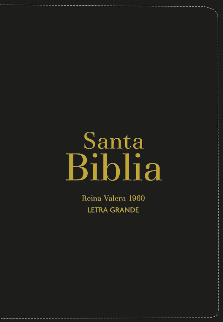 BIBLIA RVR 1960 LETRA GRANDE TAMANO MANUAL SIMIL PIEL NEGRO CON CIERRE E INDICE