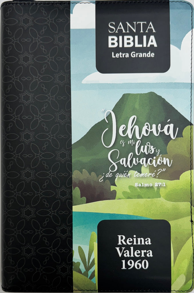 BIBLIA RVR 1960 LETRA GRANDE TAMANO MANUAL SALMO 27:1 CON CIERRE CON INDICE