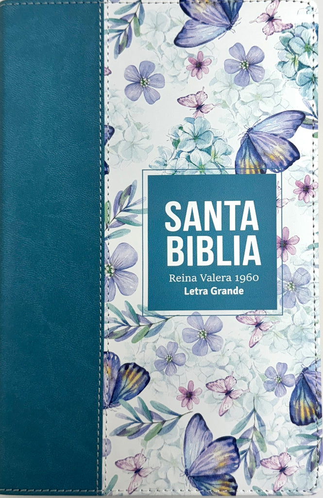 BIBLIA RVR 1960 LETRA GRANDE TAMAÑO MANUAL SIMIL PIEL BOTTICELI AZUL