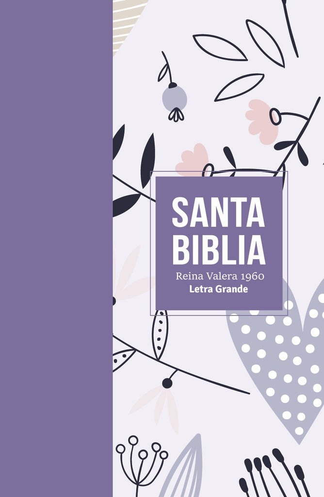 BIBLIA RVR 1960 LETRA GRANDE TAMANO MANUAL SIMIL PIEL LILA