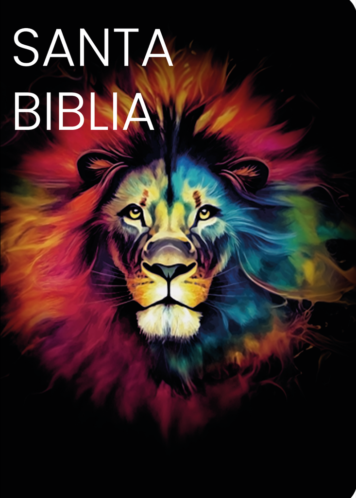 Biblia RVR 1960 Compacta Letra Grande 11 puntos Símil Piel Negro León Colores