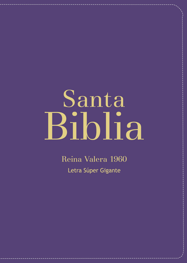 BIBLIA RVR 1960 LETRA SUPER GIGANTE SIMIL PIEL PURPURA