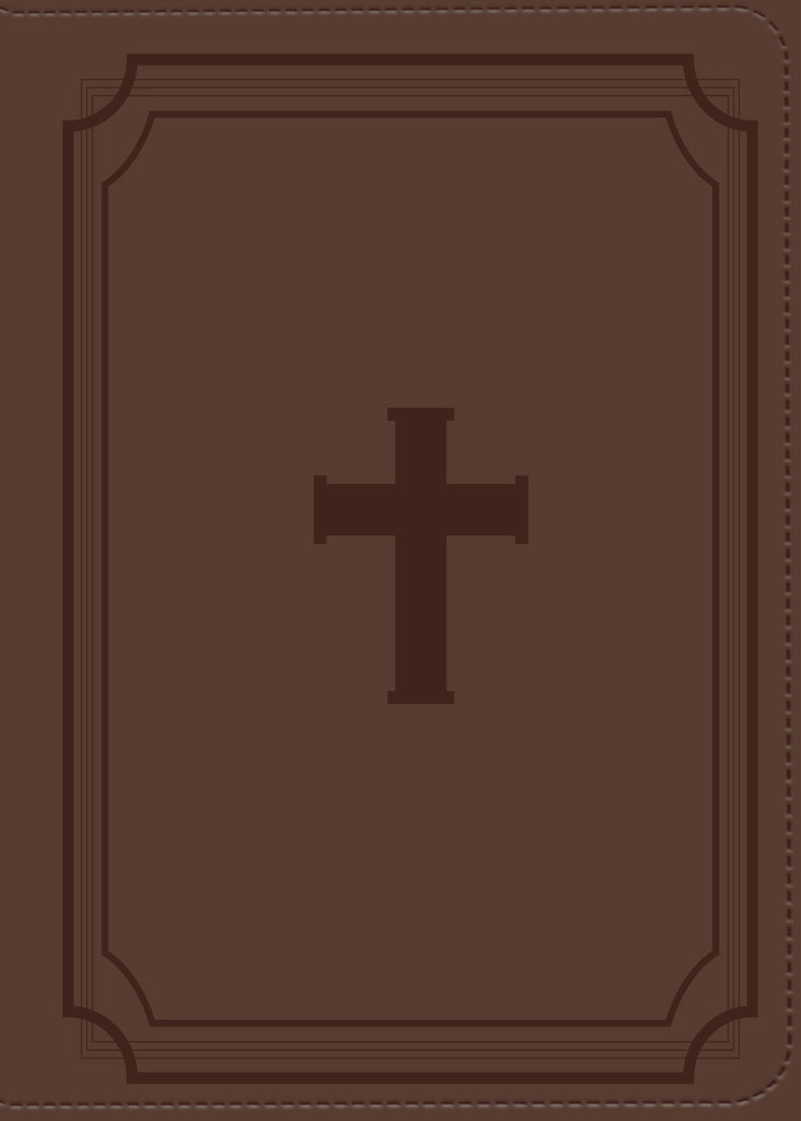 BIBLIA RVR 1960 COMPACTA LETRA GRANDE 11 PUNTOS SIMIL PIEL CRUZ MARRON